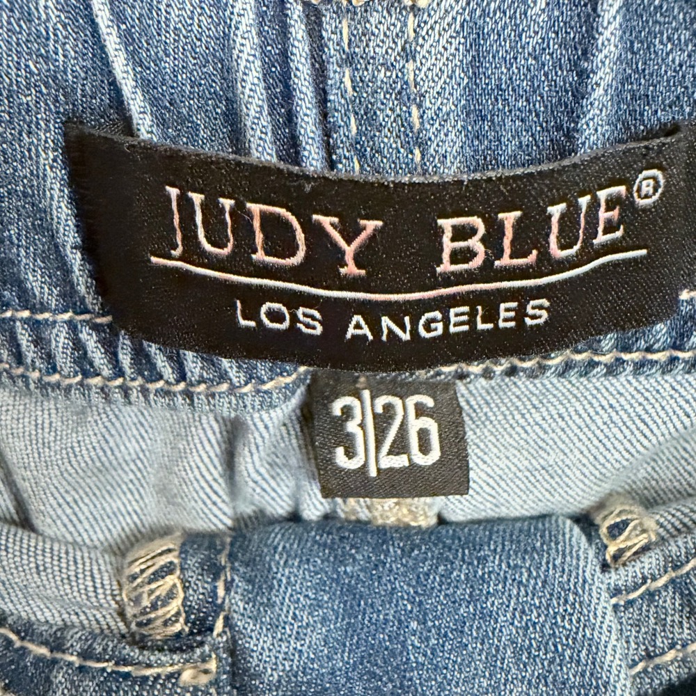 Judy Blue Light Wash Drawstring Jogger Jeans JB88496 Womens Size 3/26 High Rise - Picture 4 of 8